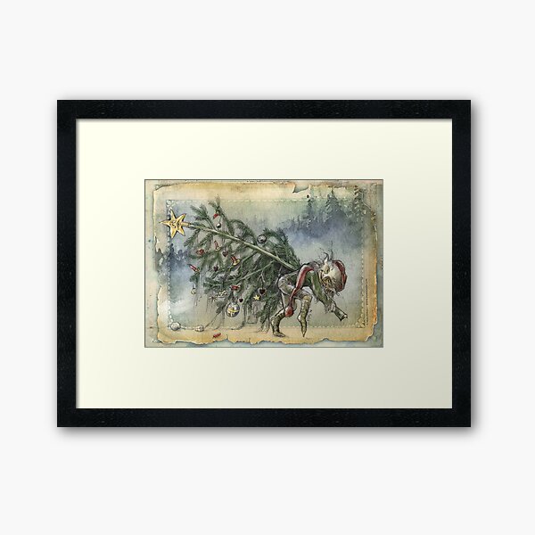 Stealing Christmas Framed Art Print