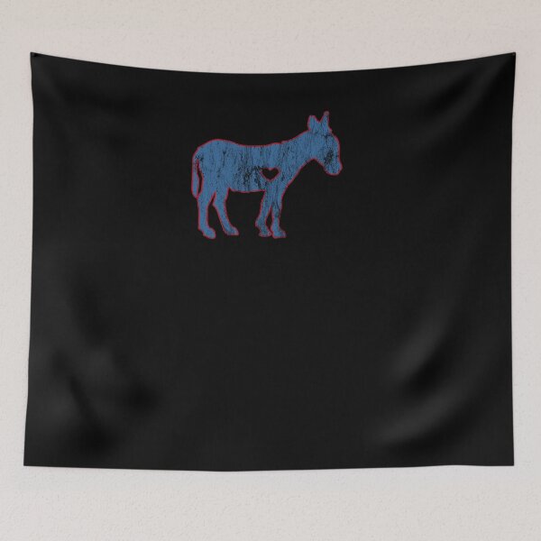 Item preview, I Love Donkey Rider Jackass Mule Funny Democrat Jockey Blue Red designed and sold by KNUXX Shop.