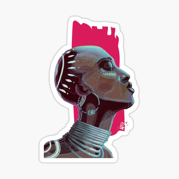 Moon - the African Goddess Ashanti Sticker
