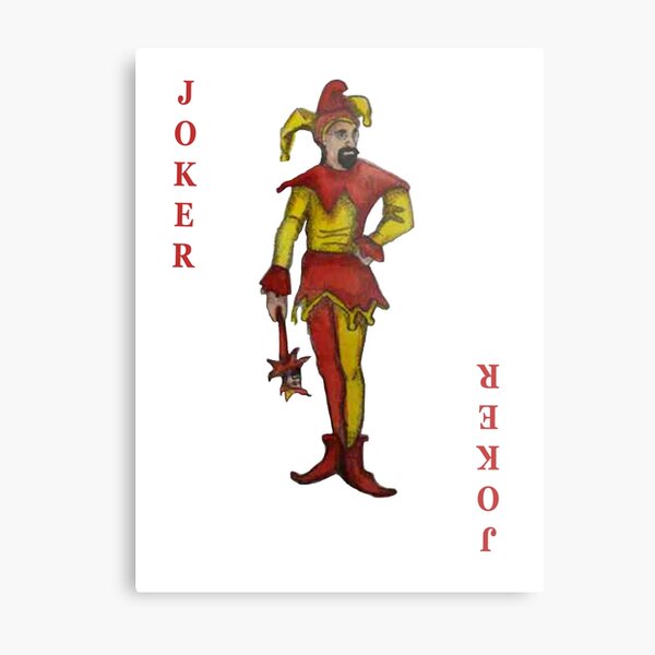 The JOKER Playing Card Metal Print