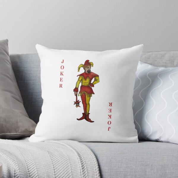 The JOKER Playing Card Throw Pillow