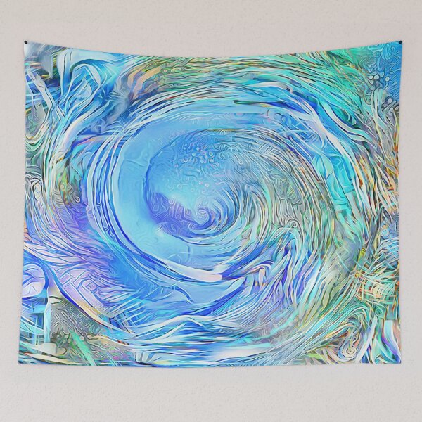 Item preview, Abstract Waterfall Wave Vortex designed and sold by blackhalt.