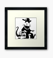banksy - ghetto rat Framed Print