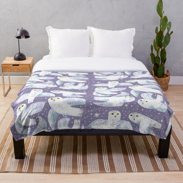 Snowy Owls Throw Blanket