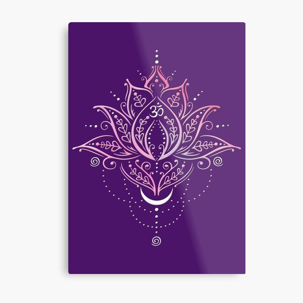 Lotus with Moon and Om Symbol. Yoga. Tote Bag for Sale by