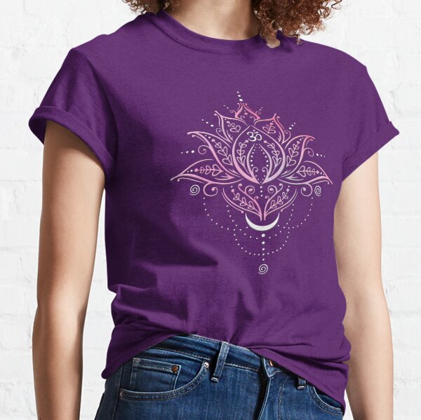 Lotus Flower Yoga & Workout Anthracite Grey T-shirt