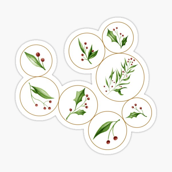 Berries Baubles #redbubble #xmas Sticker