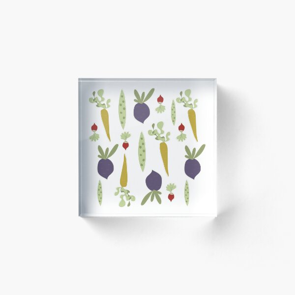Vegetable pattern Acrylic Block