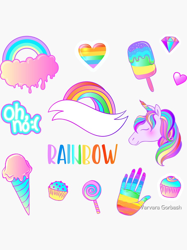 Rainbow Themed Stickers