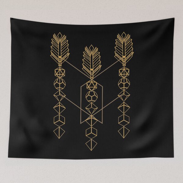 Item preview, Golden Dice Set Arrows Tabletop RPG Addict designed and sold by pixeptional.