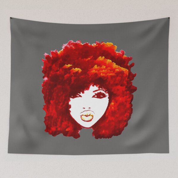 Item preview, Natural Hair Autumn Fire Red Curly Hair Afro  designed and sold by EllenDaisyShop.