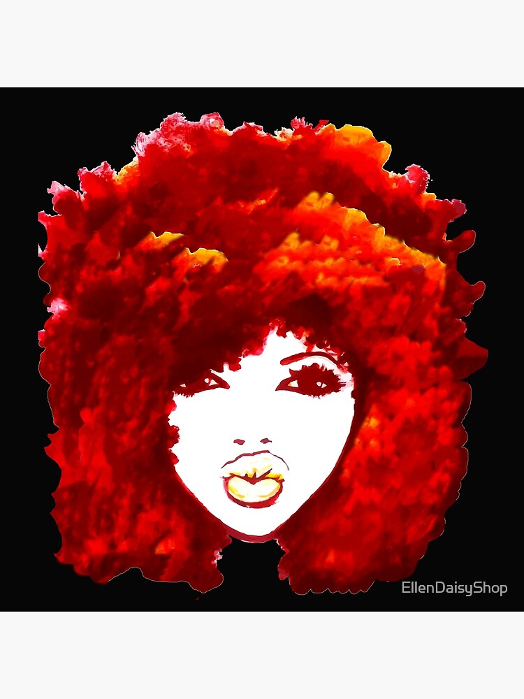 Natural Hair Autumn Fire Red Curly Hair Afro by EllenDaisyShop