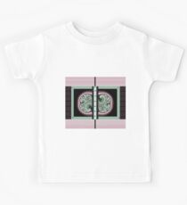 3D FRACTALS, MINT GREEN, PINK and BLACK, ART printed decor and gifts Kids Tee