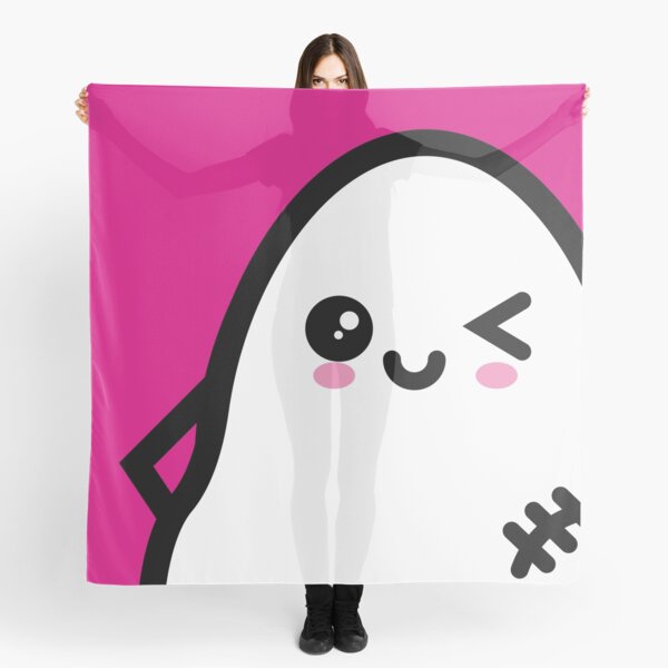 Kawaii Creepy Egg Ghost Scarf