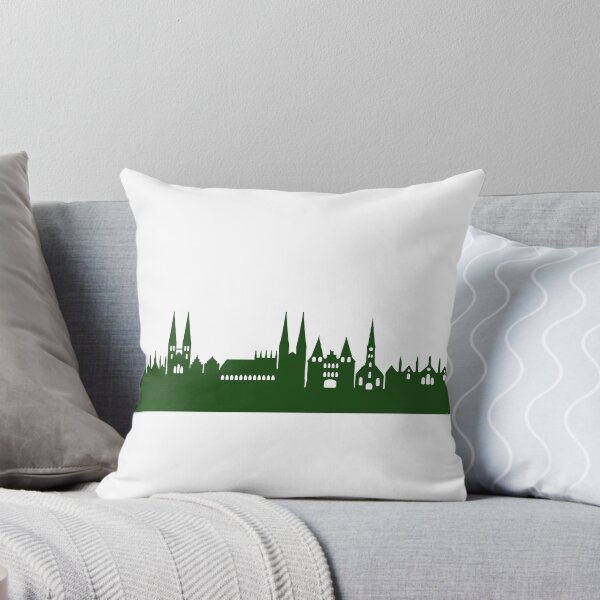 Item preview, LÜBECK skyline in forest green designed and sold by 44spaces.