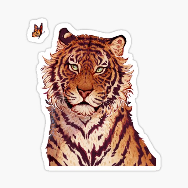 Siberian tiger Sticker by Giulialibard