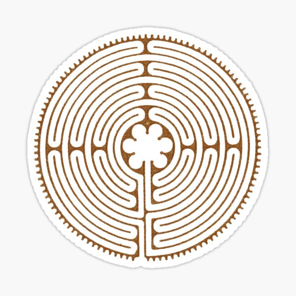 Symbol der heiligen Geometrie - Chartres Labyrinth 1 Sticker