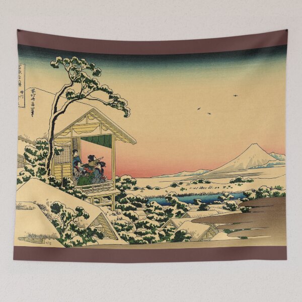 Item preview, Japanese teahouse at Koishikawa the morning after snowfall designed and sold by aapshop.