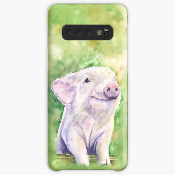 Happy little piggy watercolor from George Dyachenko Samsung Galaxy Snap Case