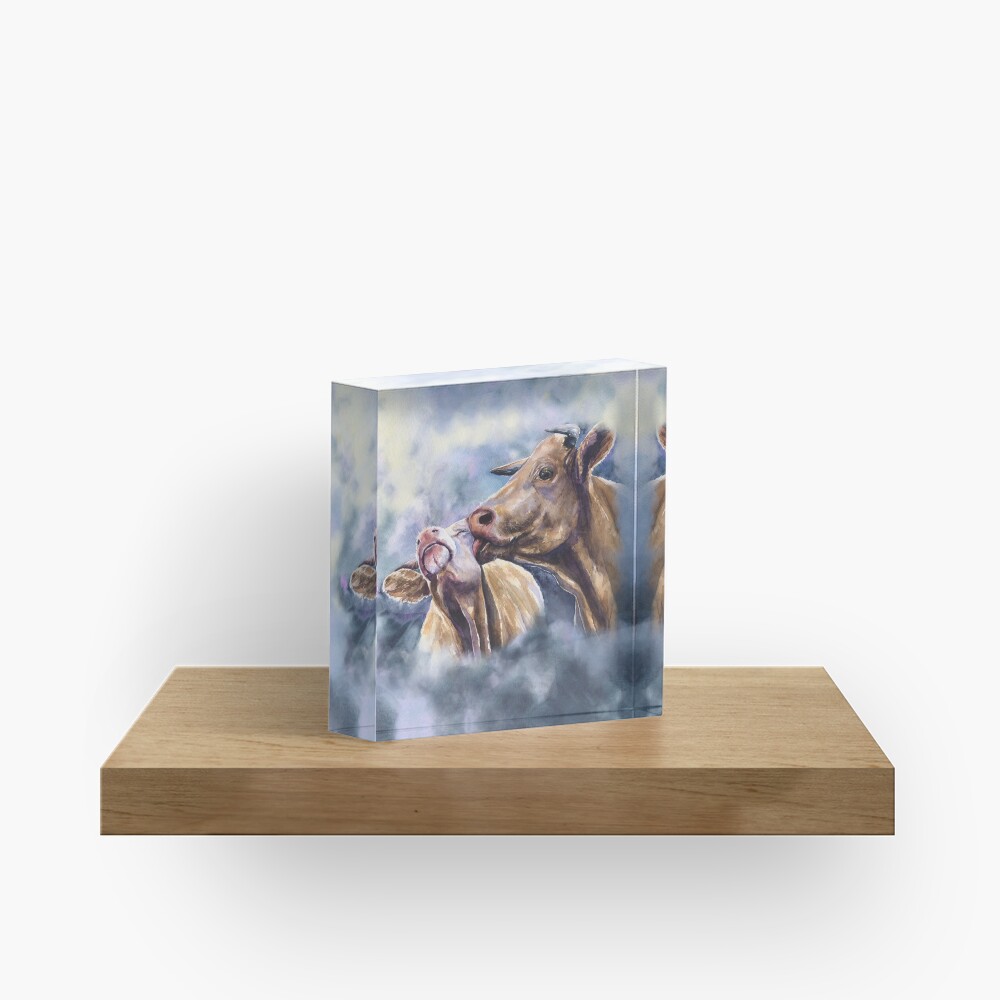 Cows love. Cow Romance from George Dyachenko Acrylic Block