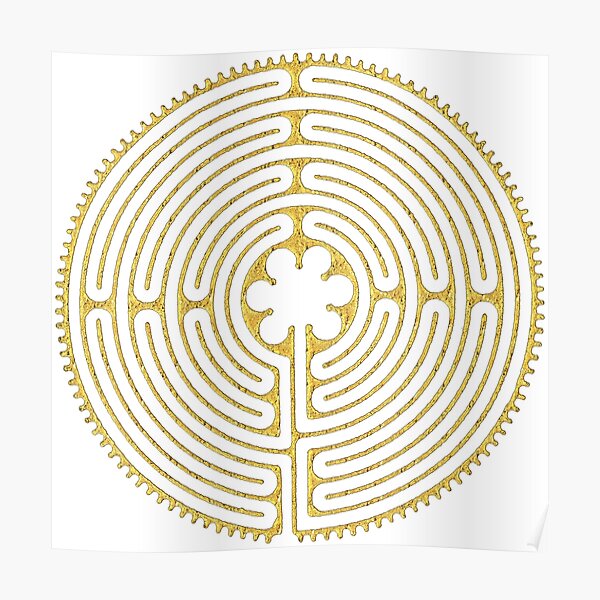 Sacred Geometry Symbol - Chartres Labyrinth 2 Poster