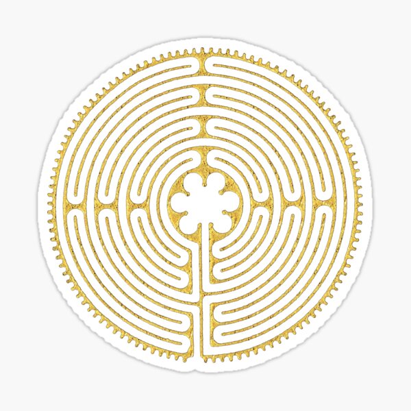 Symbol der heiligen Geometrie - Chartres Labyrinth 2 Sticker