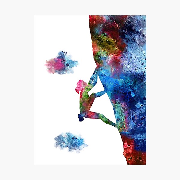 Item preview, Rock climbing extreme sport woman, climbing woman, climber designed and sold by Rosaliartbook.
