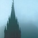 Angel Moroni on top of the Salt Lake Temple (through the fog) - Jerald Simon (Music Motivation - musicmotivation.com) by jeraldsimon