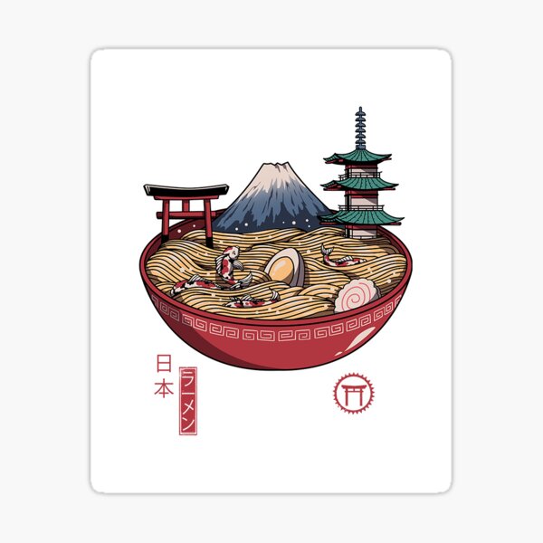 Vista previa del artículo con la obra «Un ramen japonés», diseñado y vendido por vincenttrinidad.