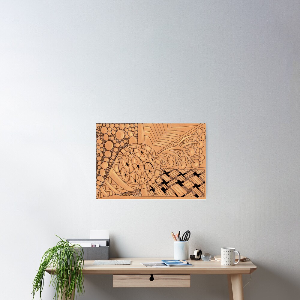 Zentangle cone Poster