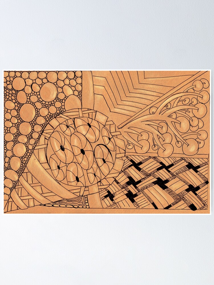 Alternate view of Zentangle cone Poster