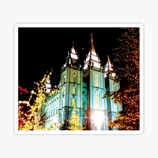 The Salt Lake Temple in December by Jerald Simon - Music Motivation (musicmotivation.com) Sticker