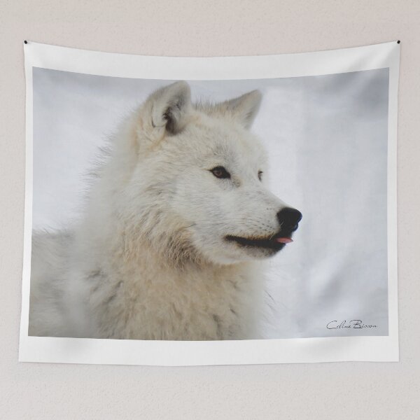 Item preview, Arctic wolf sticking his tongue out designed and sold by celinebisson.