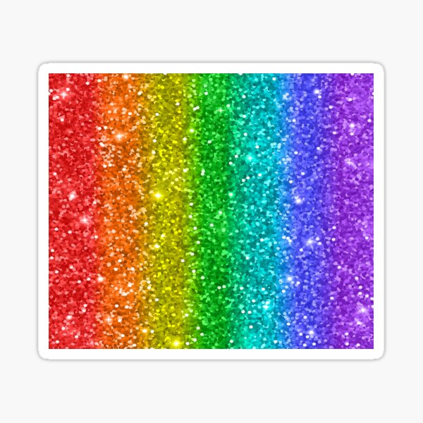 Glittery Rainbow Sticker