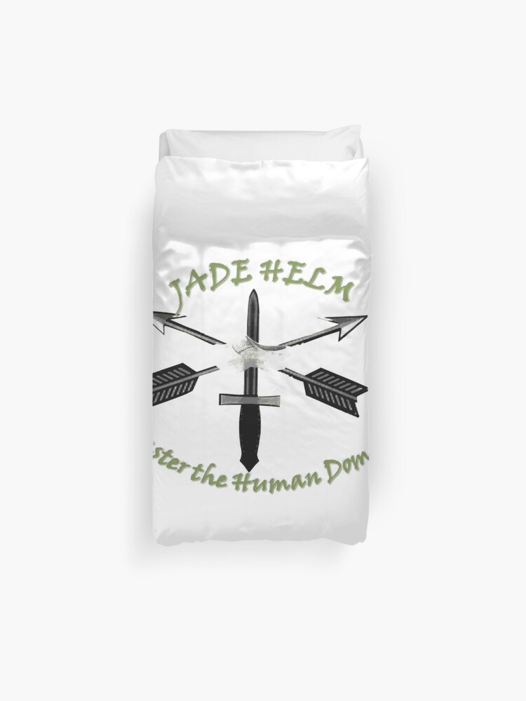 Jade Helm Master The Human Domain Duvet Cover By