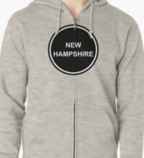 Subtle Circle - NEW HAMPSHIRE - United States of America - USA Zipped Hoodie