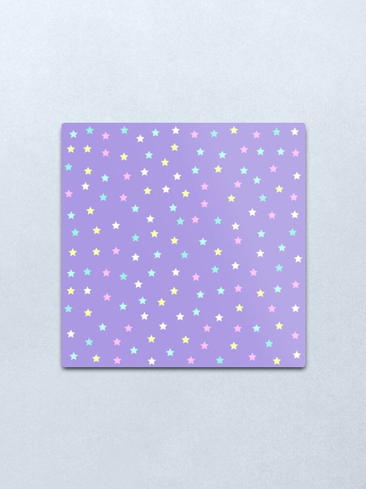 Kawaii Star on purple background- Pastel love