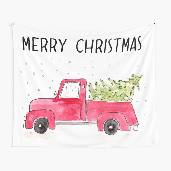 Item preview, Red Christmas Truck designed and sold by Harpley Design Studio.