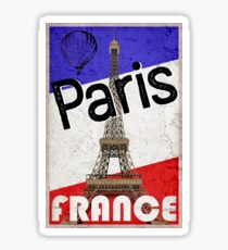 Paris-Frankreich-Eiffelturm-französischer Flaggen-Heißluft-Ballon Sticker