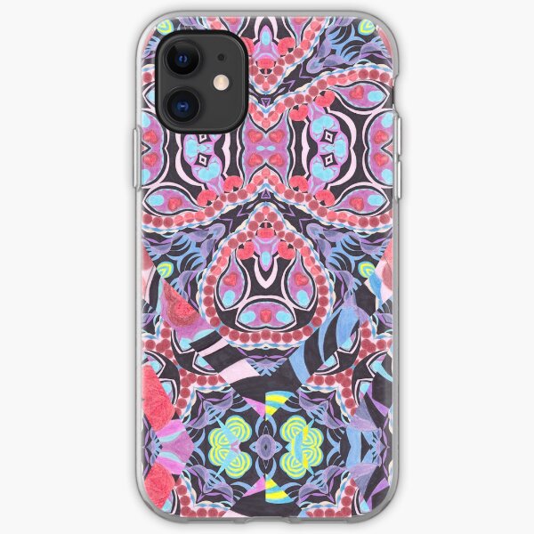 Pencil Print Diagonals Fall Into Winter Design Collection by Green Bee Mee iPhone Soft Case