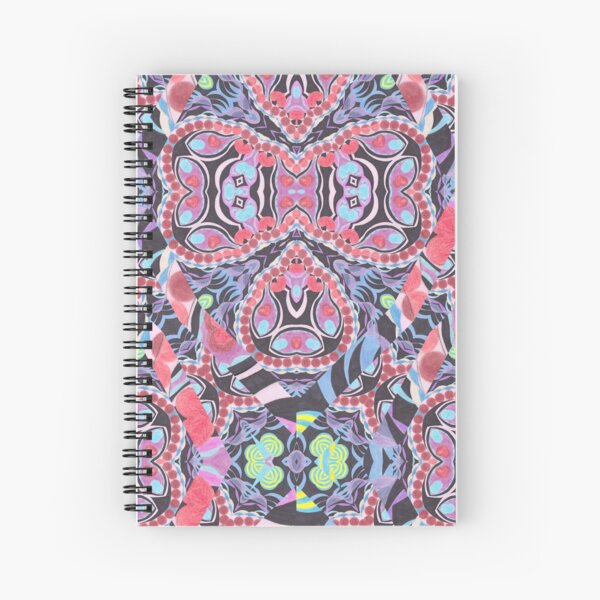 Pencil Print Diagonals Fall Into Winter Design Collection by Green Bee Mee Spiral Notebook