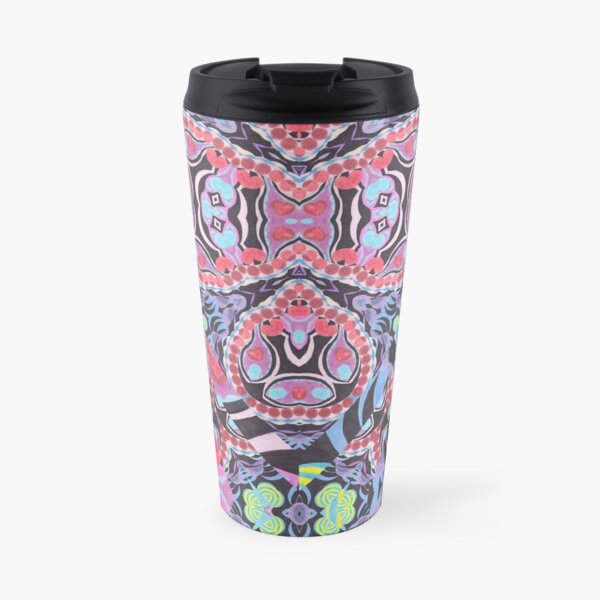 Pencil Print Diagonals Fall Into Winter Design Collection by Green Bee Mee Travel Mug