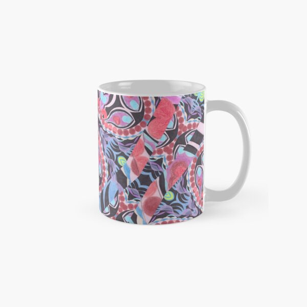 Pencil Print Diagonals Fall Into Winter Design Collection by Green Bee Mee Classic Mug
