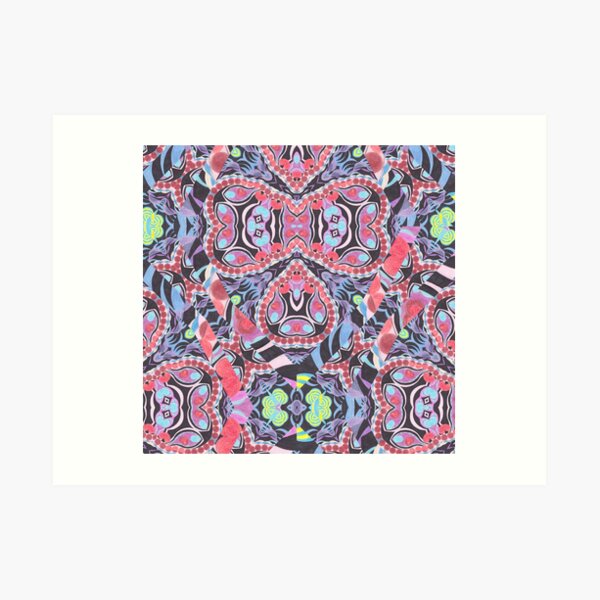 Pencil Print Diagonals Fall Into Winter Design Collection by Green Bee Mee Art Print