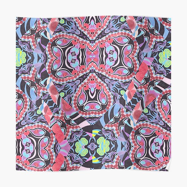 Pencil Print Diagonals Fall Into Winter Design Collection by Green Bee Mee Poster