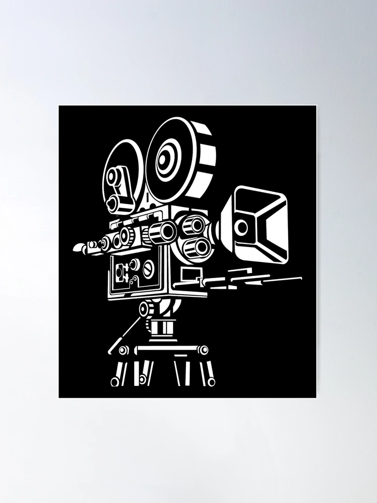 Retro Movie Camera Poster for Sale by EddieBalevo