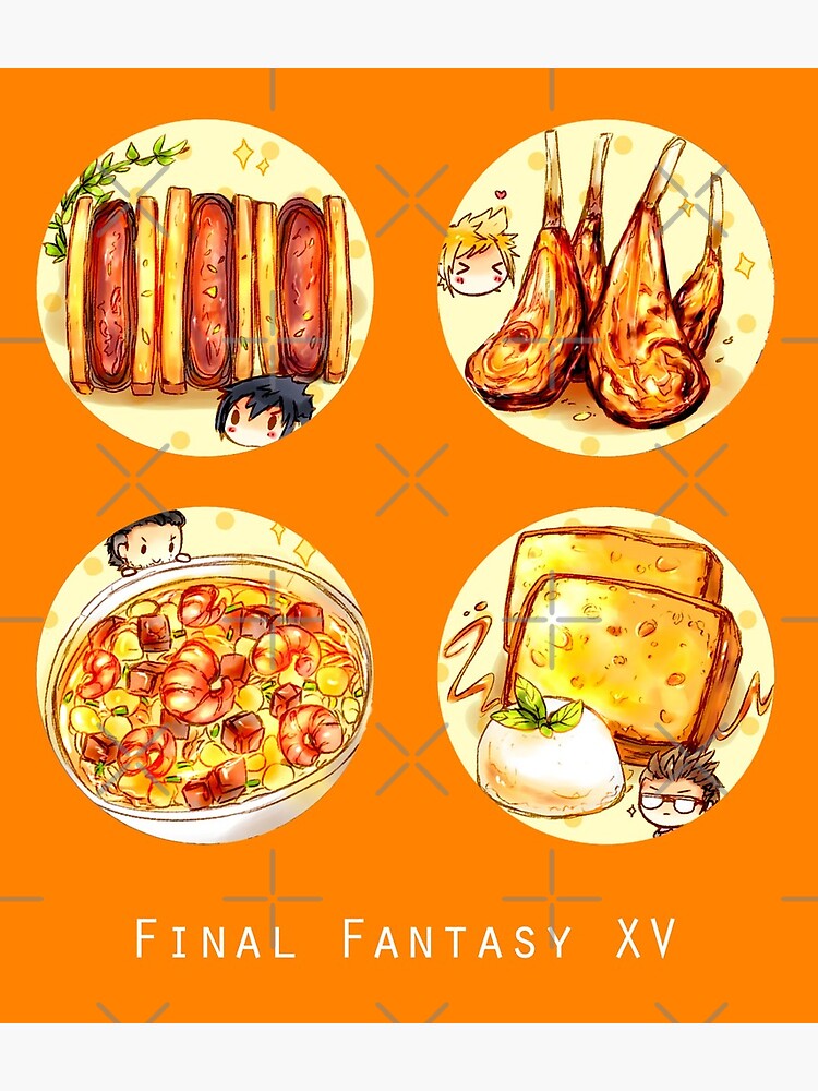 Final Fantasy XV The Boys Favorite Foods Art Print