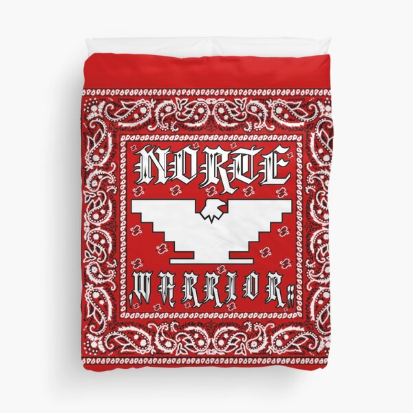 "Norte Warrior" (Red Bandanna Design) Duvet Cover