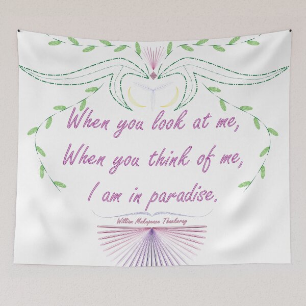 Item preview, Embroidered look Thackeray quote designed and sold by Drift Woad.