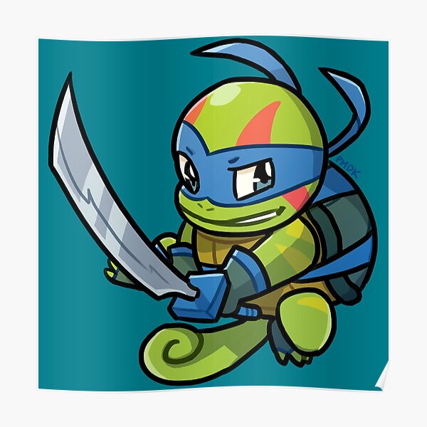 Ninja Squirtle Leonardo Poster